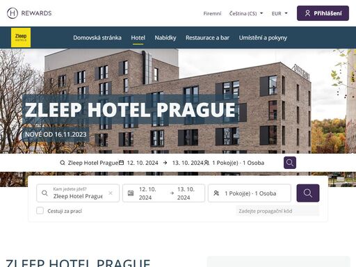 oficiální webové stránky - vítejte na zleep hotel prague, dokonalém hotelu, kde najdete levné pokoje v moderním prostředí | získejte bonusové body ?