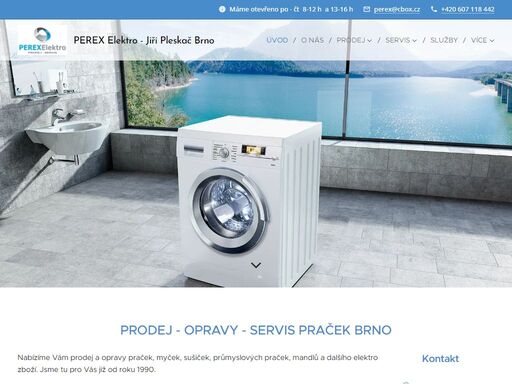 perex elektro brno nabízí prodej, servis a opravy praček a další domácí bílé techniky.