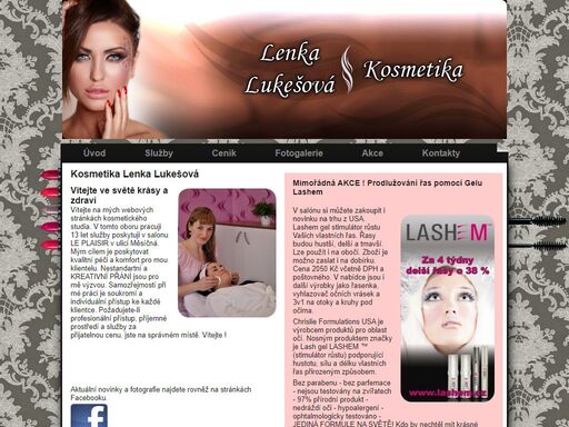 profesionální kosmetické služby pro náročné ženy a muže.
