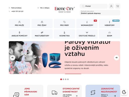 erotic city je největší ve svém oboru v čr a sr. erotické pomůcky bereme jako běžnou součást partnerského života. . diskrétní nákup online nebo v kamenných prodejnách a obchodních centrech. poradna s výběrem. erotic city - radost na dosah.