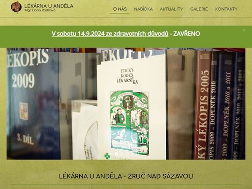 lékárna u anděla ve zruči nad sázavou nabízí komplexní služby veřejné lékárny. můžeme vám například nabídnout široký sortiment medikamentů, vitamínů, doplňků, zdravotnických potřeb atd.