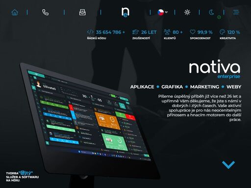 nativa enterprise s.r.o. je česká společnost specializující se na tvorbu it systémů, aplikací, databází, grafických prací a dalších služeb ...
