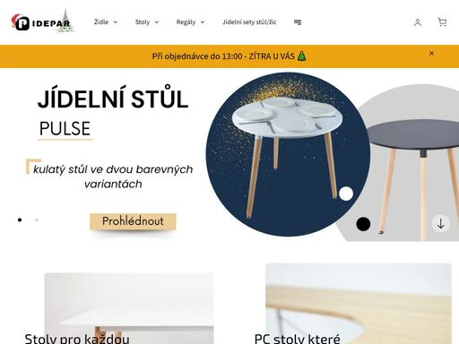 objevte českou značku idepar – jedinečný nábytek, který spojuje design, kvalitu a dostupné ceny. stoly, židle a regály pro váš domov i kancelář!