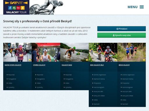 valachytour.cz je závodní seriál pro amatérské sportovce, který pořádá společnost hp tronic ve velkých karlovicích a okolí. skládá se z duatlonu, triatlonu, závodu horských kol a horského běhu.