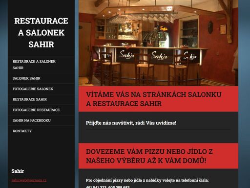 restaurace a salonek - sahir - kontakt