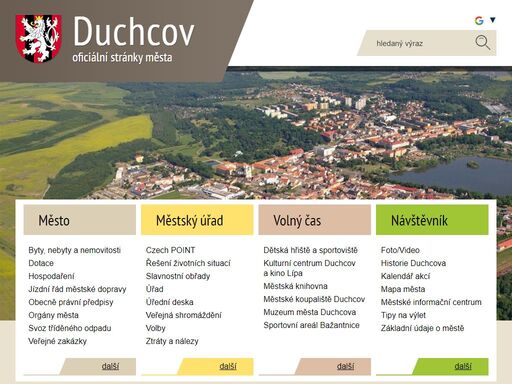 oficiální web města duchcov