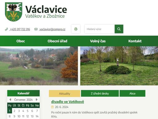 oficiální stránky obce václavice
