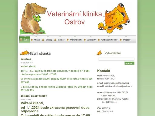 www.veterinaostrov.cz