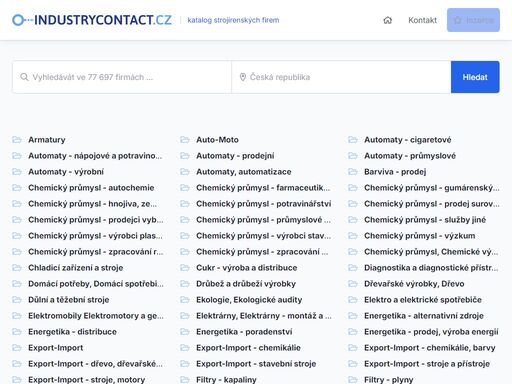 katalog strojírenských firem v české republice