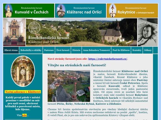 oficiální stránky římskokatolické farnosti klášterec nad orlicí