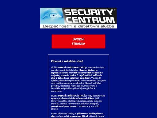 security centrum - bezpečnostní agentura - obecní stráž