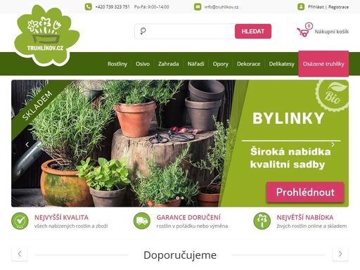první opravdové internetové zahradnictví se jmenuje truhlíkov.cz. máme širokou nabídku zahradních produktů a květin.