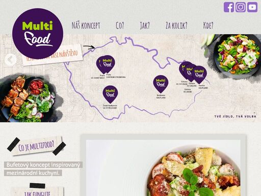 multifood - tvé jídlo, tvá volba. bufetový koncept inspirovaný mezinárodní kuchyní.