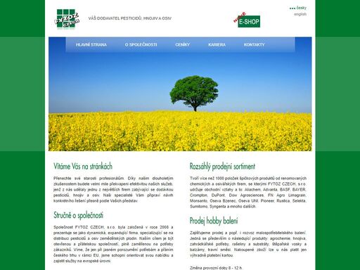 fytoz czech - firma specializující se na distribuci pesticidů a osiv zemědělských plodin. prodej hobby balení.