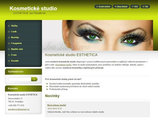 moderní kosmetické studio esthetica nabízí služby v oblasti ošetření obličeje, dekoltu, poprsí i celého těla. 