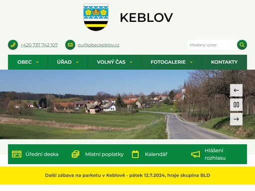 oficiální stránky obce keblov