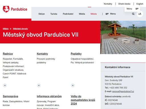 webový portál města pardubic