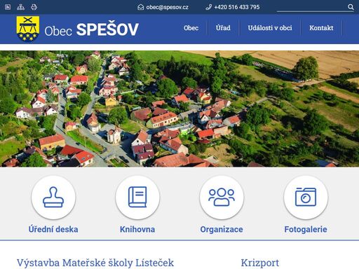 oficiální stránky obce spešov