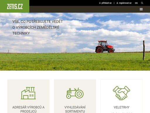 zetis.cz – informační servis asociace a.zet – poskytuje přístup k informacím o stovkách výrobců a prodejců zemědělské a lesnické techniky