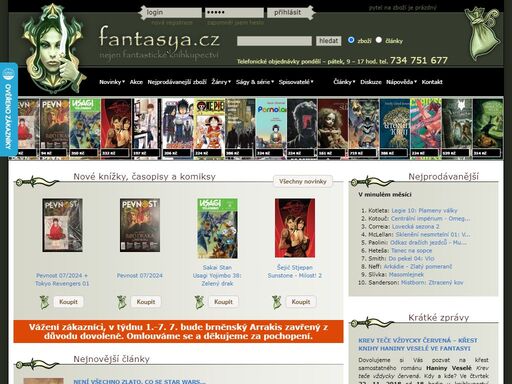 knihkupectví fantasya.cz = kompletní dostupná produkce science-fiction a fantasy knih v českém jazyce. nejlepší ceny na trhu, rychlé dodávky (většina titulů skladem).