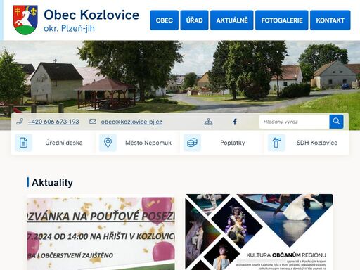 oficiální stránky obce kozlovice