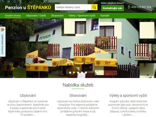 www.ubytovani-vysocina-stepanek.cz