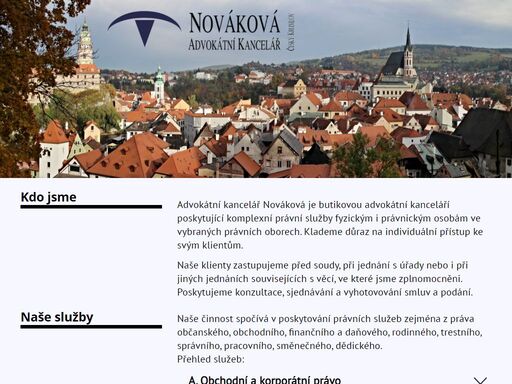 nováková advokátní kancelář český krumlov