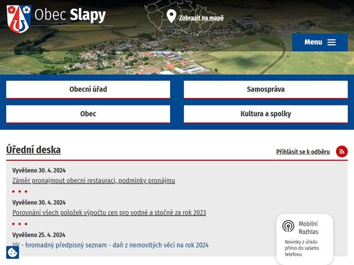 www.obecslapy.cz