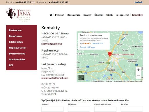 náš pension najdete na adrese spojovací 72, svobodné dvory. kontaktujte nás na telefonu 495 436 111 nebo e-mailu svatyjan@volny.cz.