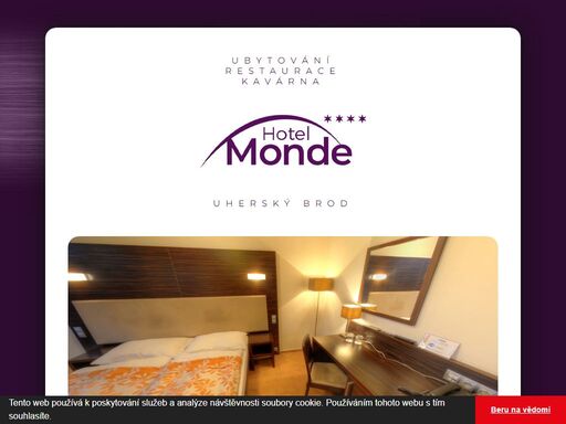 hotel monde – luxusní ubytování v novém hotelu v centru uherského brodu se těší na vaši návštěvu.
