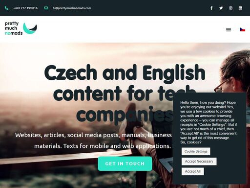 at pretty much nomads, we are experts in b2b content marketing and technology copywriting for it companies in czech and english.