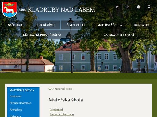 oficiální stránky obce kladruby nad labem