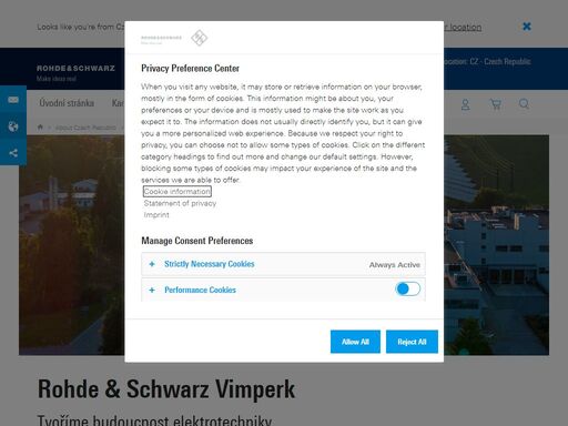 vítejte v rohde & schwarz vimperk. nahlédněte do dění špičkové technologické společnosti.