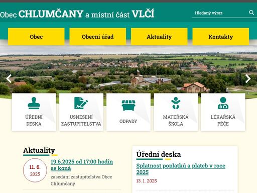 obec chlumčany vlčí