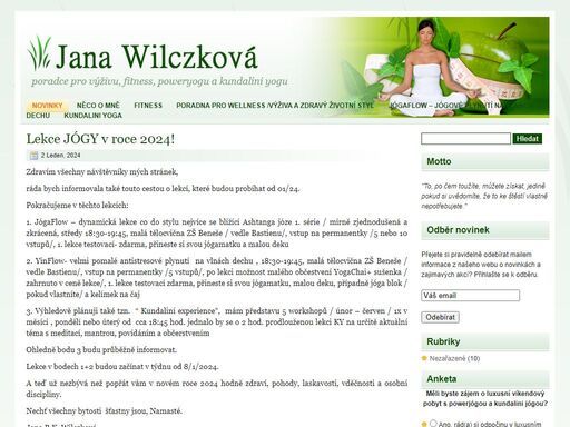 mgr. jana wilczkova - poradce pro výživu, fitness, poweryogu a kundalíni yogu z bohumina.