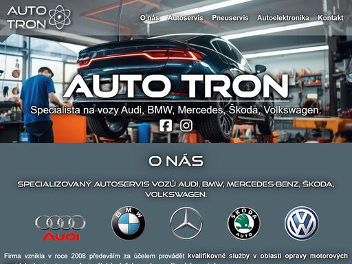 autoservis auto tron, nová paka - specializovaný autoservis vozů audi, bmw, mercedes-benz, škoda, volkswagen v nové pace.