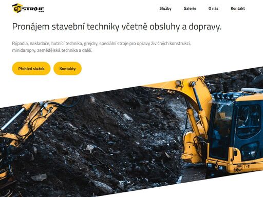 nabízíme pronájem stavební techniky včetně obsluhy a dopravy na stavbu a zpět.