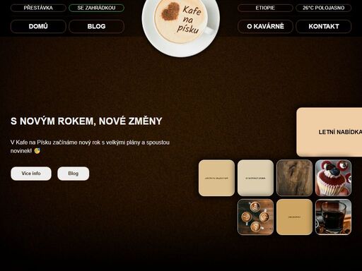 jsme malý espresso bar s výběrovou kávou, koláčky a drobným občerstvením.