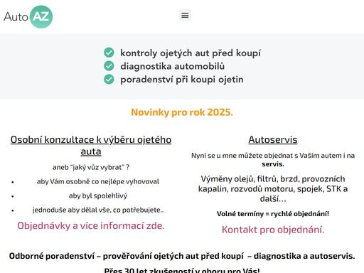 už téměř dvacet let pomáháme našim klientům bezpečně kupovat ojetá auta. dejte nám vědět, vaše vysněné auto prověříme za vás.