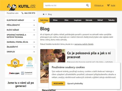 vybírejte z široké nabídky elektrického i ručního nářadí, spojovacího materiálu a dalších potřeb pro kutily, řemeslníky a zahrádkáře. mnoho zboží skladem na naší kamenné prodejně železářství kutil v pardubicích.