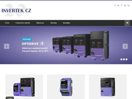 specializujeme se na dodávku frekvenčních měničů britského výrobce invertek drives ltd.
