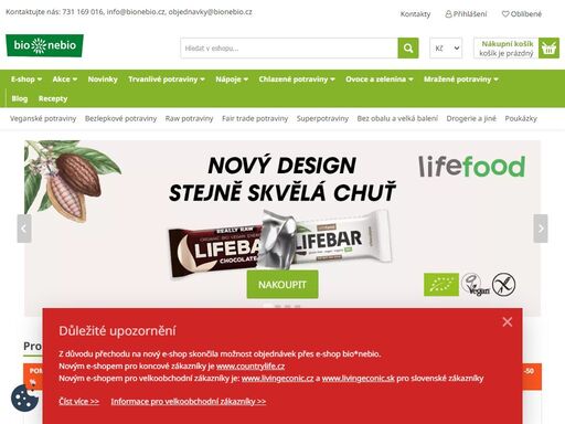 bio nebio s.r.o. prodejce biopotravin a zdravé výživy. velkoobchod a maloobchod s bioprodukty. nabídka zboží společnosti rapunzel.