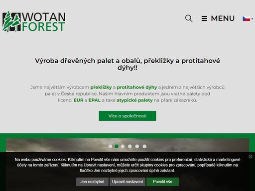 výroba a prodej palet, dřevěných obalů, překližky a dýhy, dřevěná paleta, euro paleta, epal paleta, paletová ohrádka, česká překližka, vodovzdorná překližka, protitahová dýha | wotan forest, a.s.