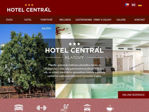 poznejte rodinný hotel central*** v podhůří šumavy