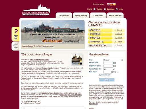 all kinds of accommodation in prague - apartments, hostels, hotels in prague. prague airport transfers, easy online booking, special offers - discounts and travel services for tourists in prague.