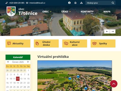 oficiální stránky obce třtěnice