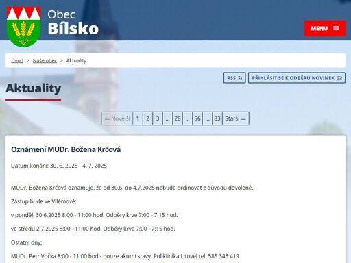 obec bílsko se nachází v okrese olomouc, kraj olomoucký. první písemná zmínka o obci pochází z roku 1349.
