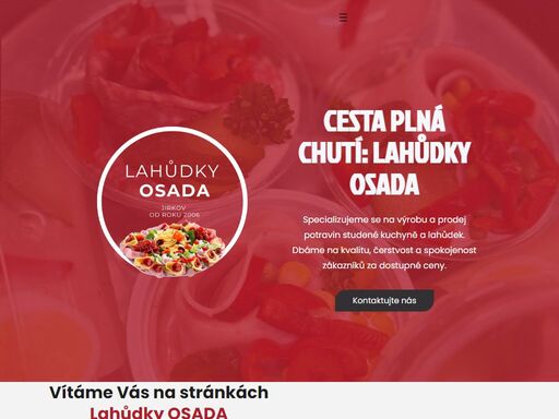 výrobky studené kuchyně a lahůdek