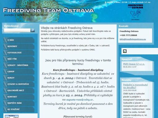 www.freedivingostrava.eu