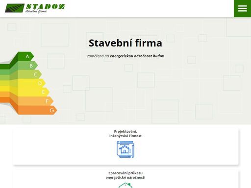stadoz s.r.o. stavebni firma hranice na moravě, zelená úsporám, dřevěné konstrukce, nízkoenergetické domy, průkaz enb